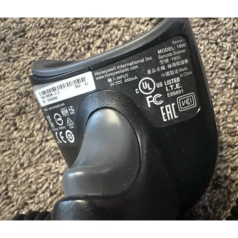 Honeywell Xenon 1900GSR - Corded Barcode Scanner W/ USB Cable & Stand